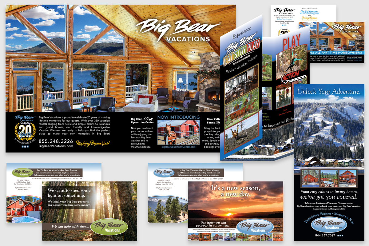Big BEar Vacations print advertising